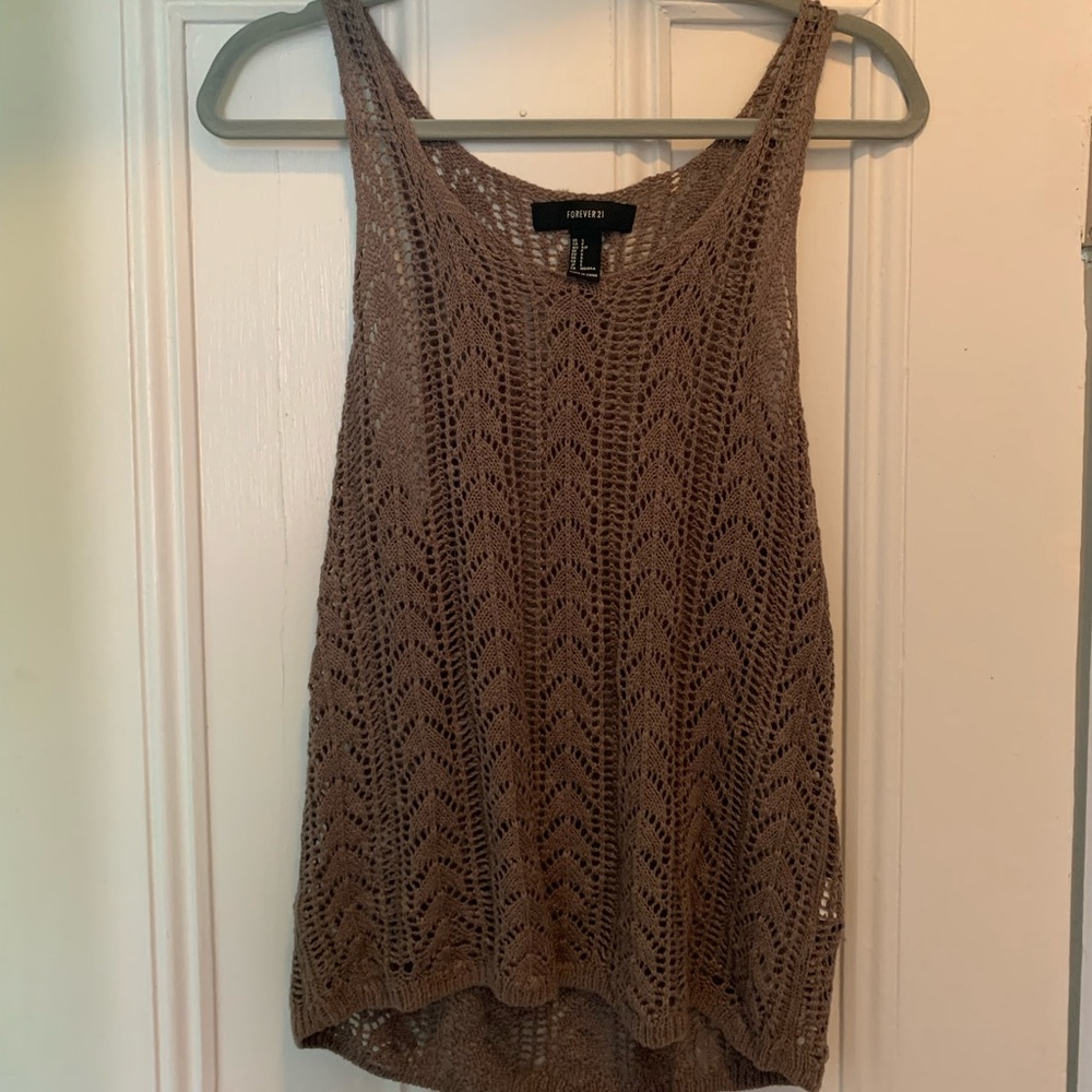 Tan Knit Forever21 Top